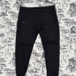 Lululemon moto leggings in dark gray and black